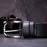 Шкіряний чоловічий ремінь під джинси GRANDE PELLE 11682 Чорний, фото 9