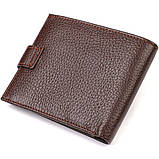 Гарний горизонтальний гаманець для чоловіків з натуральної шкіри флотар CANPELLINI 21891 Коричневый, фото 2