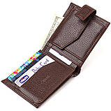 Гарний горизонтальний гаманець для чоловіків з натуральної шкіри флотар CANPELLINI 21891 Коричневый, фото 6