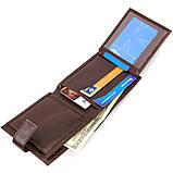 Гарний горизонтальний гаманець для чоловіків з натуральної шкіри флотар CANPELLINI 21891 Коричневый, фото 7