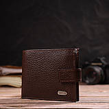 Гарний горизонтальний гаманець для чоловіків з натуральної шкіри флотар CANPELLINI 21891 Коричневый, фото 8