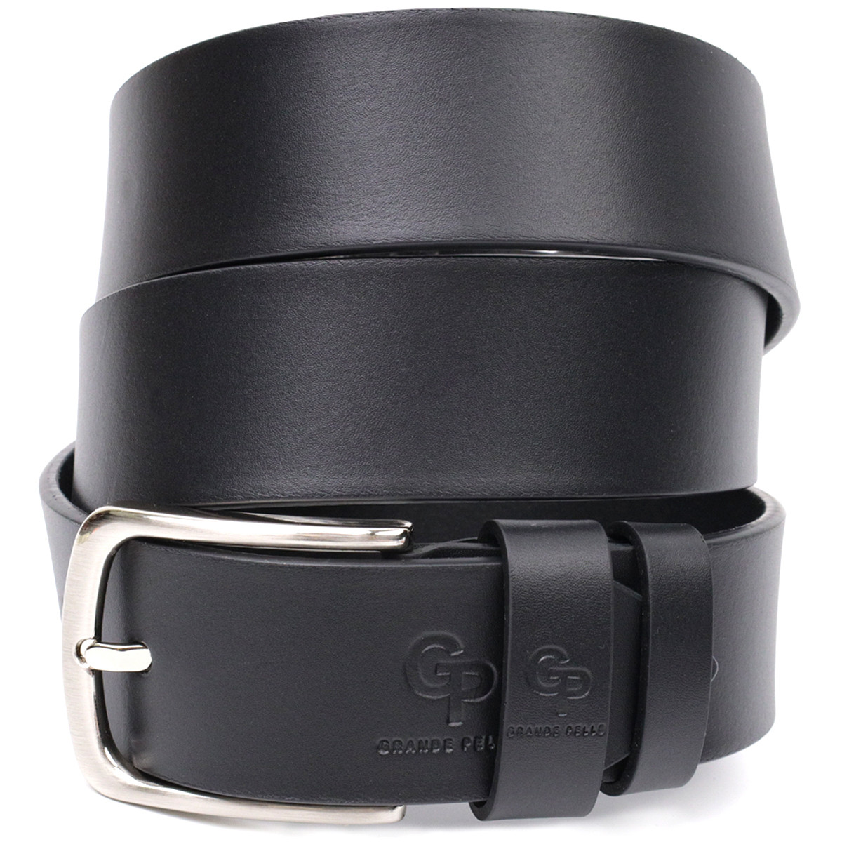 Стильний ремінь під джинси з натуральної шкіри GRANDE PELLE 11684 Чорний, фото 1