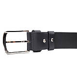 Стильний ремінь під джинси з натуральної шкіри GRANDE PELLE 11684 Чорний, фото 2
