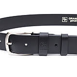 Стильний ремінь під джинси з натуральної шкіри GRANDE PELLE 11684 Чорний, фото 5