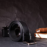 Стильний ремінь під джинси з натуральної шкіри GRANDE PELLE 11684 Чорний, фото 8