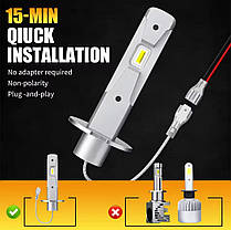 2 Світлодіодні лампи H3 LED AILEO протитуманка H3 LED 12 V 10 A 5 W, фото 2