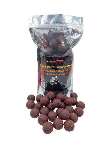 Бойли Варені прикормні Кальмар Мотиль (Squid Bloodworm) 24 мм 500 г Carp Dream, фото 1