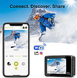 Екшн-камера водонепроникна спортивна CSZ-Q60AR 9464 з пультом, чорна, фото 7