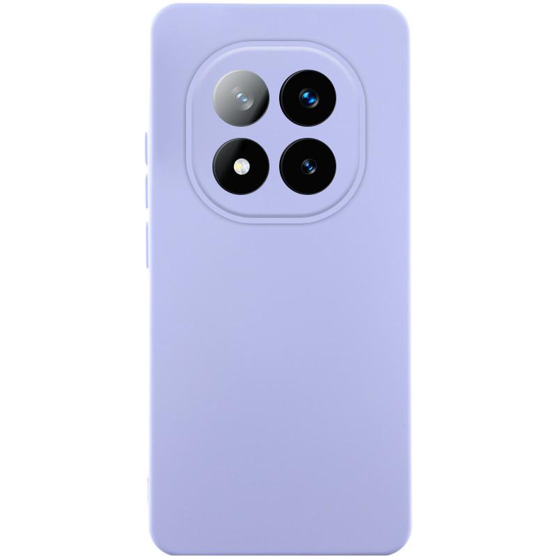Чохол Silicone Cover Lakshmi Full Camera (AAA) для Xiaomi Redmi Note 14 Pro 4G | Мікрофібра Бузковий / Dasheen, фото 1