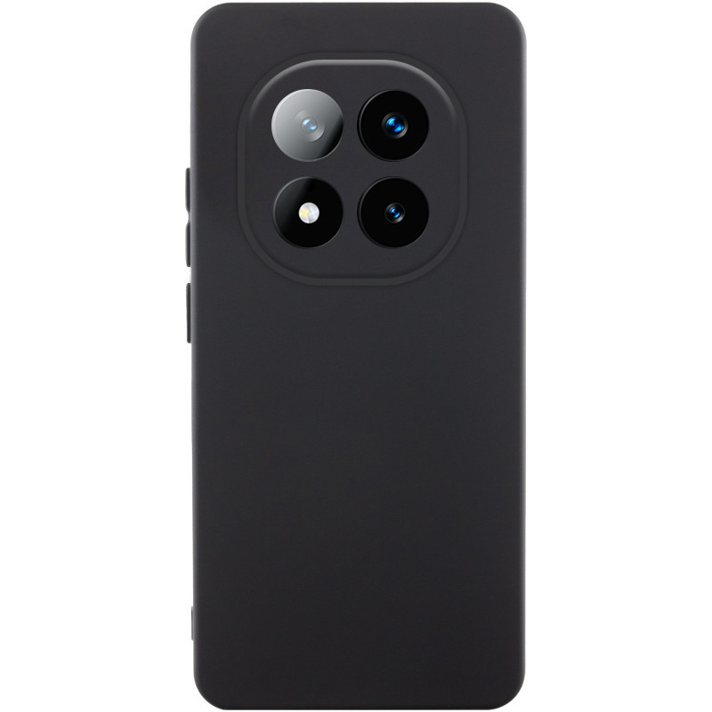 Чохол Silicone Cover Lakshmi Full Camera (AAA) для Xiaomi Redmi Note 14 Pro 4G | Мікрофібра Чорний / Black, фото 1