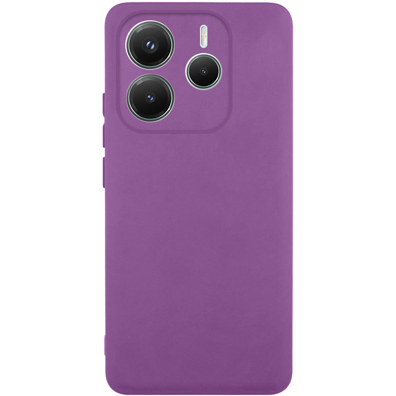 Чохол Silicone Cover Lakshmi (AAA) для Xiaomi Redmi Note 14 5G | Підкладка з мікрофібри Сливовий / Purple