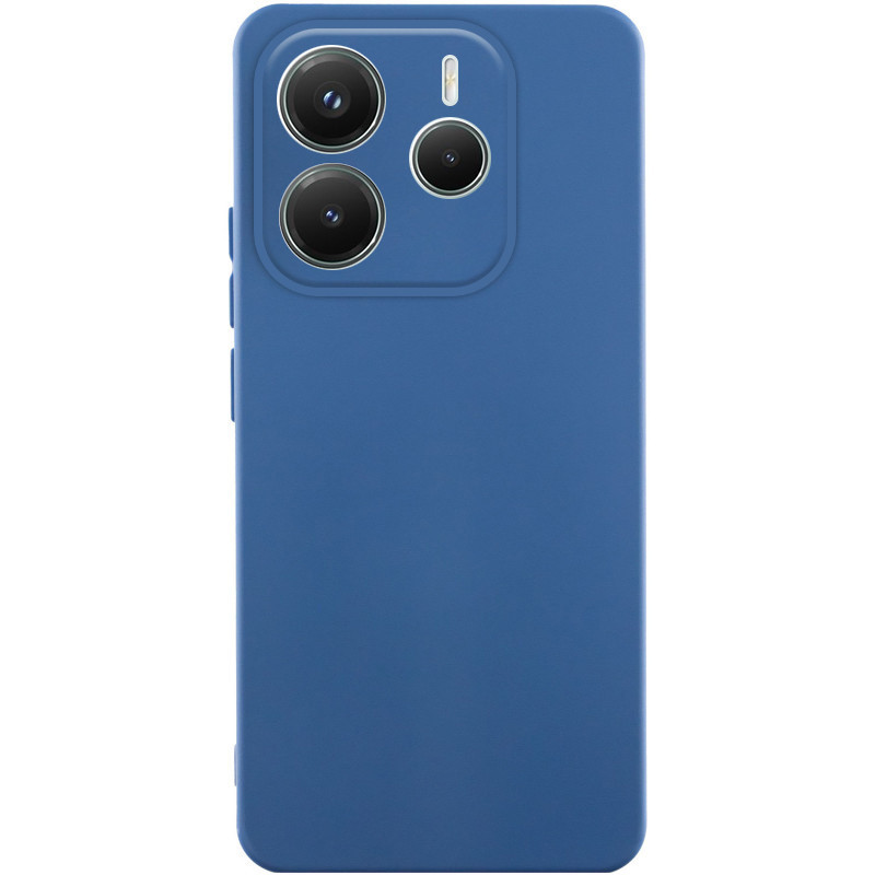 Чохол Silicone Cover Lakshmi (AAA) для Xiaomi Redmi Note 14 5G | Підкладка з мікрофібри Синій / Denim Blue