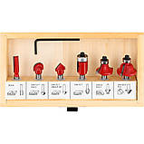 Фрези по дереву зі шпинделем Ø= 6 мм 6 шт. Yato YT-68000, фото 2