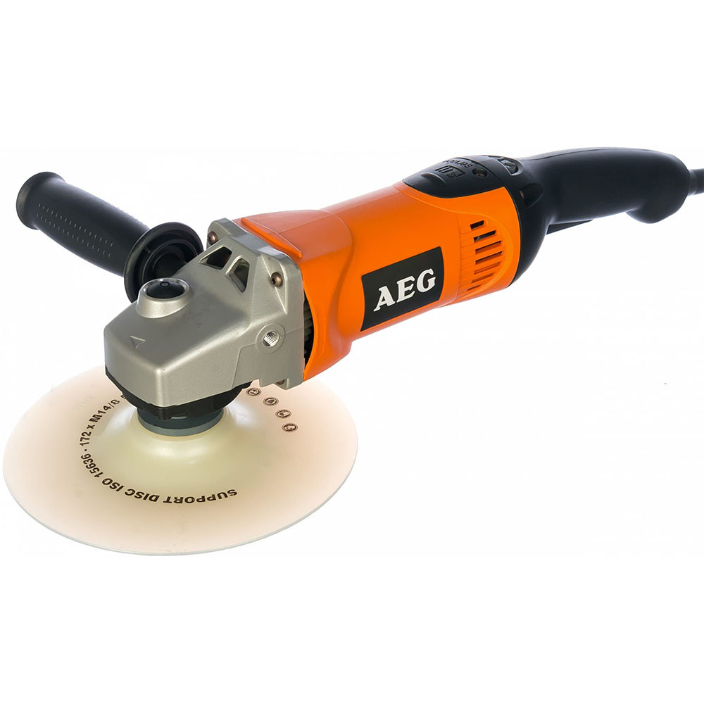 Полірувальна машина кутова мережева 180 мм (1200 Вт) 1800-4800об/хв з електронним керуванням AEG SE12-180, фото 1