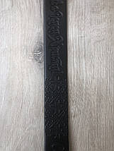 Ремінь шкіряний з написом: "Слава Ісусу Христу", чорний., фото 3