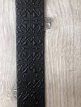 Ремінь шкіряний з написом: "Слава Ісусу Христу", чорний., фото 4