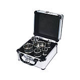 Набір свердлильних коронок по металу TCT Ø22-30-35-45-45-50-65x 103 мм (HEX) 3/8″ 6 шт. Yato YT-44077, фото 3