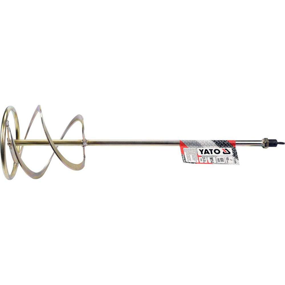 Міксер для будівельних сумішей оцинкований Ø=160х600мм (М14) max 20-30 кг Yato YT-5504, фото 1