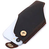 Оригінальний чохол для телефону з натуральної шкіри Vintage sale_15058 Коричневий, фото 3