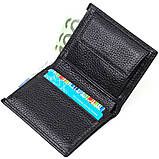 Мініатюрний чоловічий гаманець з натуральної шкіри BOND 21992 Чорний, фото 5