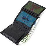Мініатюрний чоловічий гаманець з натуральної шкіри BOND 21992 Чорний, фото 6