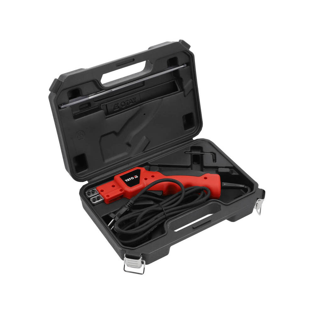 Термоніж до пінопласту від електромережі 230В (P= 150Вт) з макс. темп-рою 500°С (2 леза l= 220/150мм) Yato YT-82191, фото 1