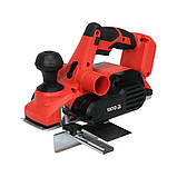 Акумуляторний рубанок безщітковий Li-Ion 8V (b= 82мм) глибина стругання 0-2 мм (без акумулятора) Yato YT-82192, фото 3