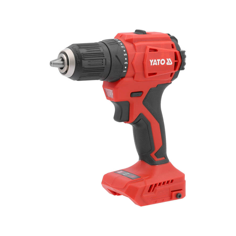 Шуруповерт-дриль акумуляторний 18V Li-Ion (45 Нм) патрон Ø≤13 мм (без акумулятора) Yato YT-827790, фото 1
