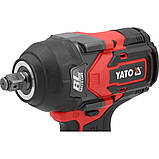 Гайковерт ударний безщітковий акумуляторний 18 В Li-Ion (1/2") 1200 Нм (без акумулятора) Yato YT-828072, фото 5