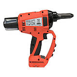 Заклепочник аккумуляторный бесщеточный Li-Ion 18В (20kN) для заклепок Ø= 2.4-5.0мм (без аккумулятора) Yato YT-82956, фото 3