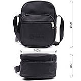 Чоловіча компактна сумка з якісного поліестеру FABRA 22578 Чорний, фото 2