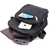 Чоловіча компактна сумка з якісного поліестеру FABRA 22578 Чорний, фото 10