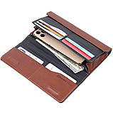 Барсетка із гладкої шкіри Grande Pelle 11421 Коричневий, фото 3