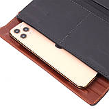 Барсетка із гладкої шкіри Grande Pelle 11421 Коричневий, фото 7