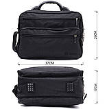 Чоловіча сумка з надійною пластиковою ручкою з поліестера FABRA 22587 Чорний, фото 2