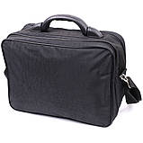 Чоловіча сумка з надійною пластиковою ручкою з поліестера FABRA 22587 Чорний, фото 4