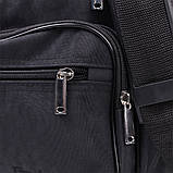 Чоловіча сумка з надійною пластиковою ручкою з поліестера FABRA 22587 Чорний, фото 5