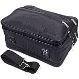 Чоловіча сумка з надійною пластиковою ручкою з поліестера FABRA 22587 Чорний, фото 10