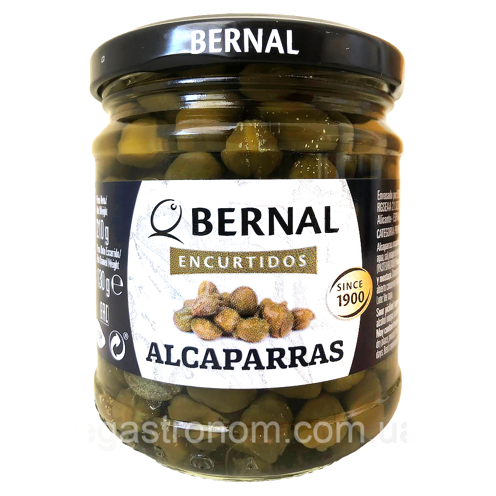 Каперси Бернал Bernal 130/210g 12шт/ящ (Код: 00-00017350)