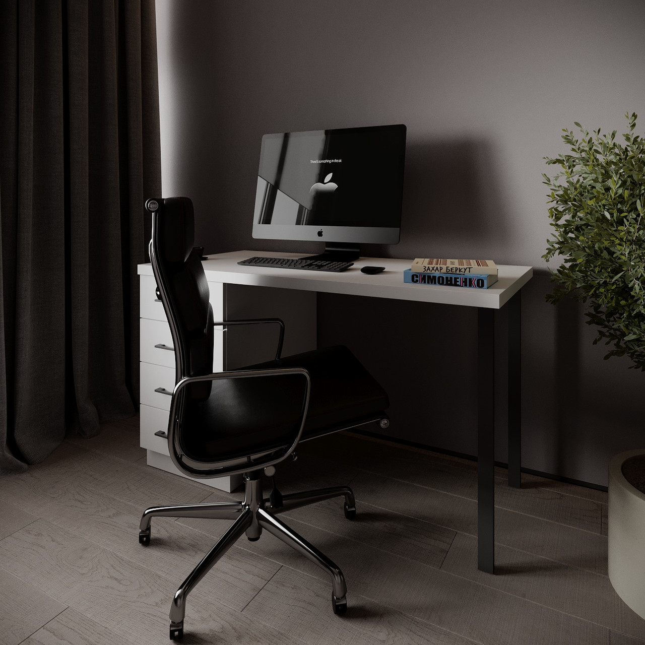 Письмовий стіл Піксель в стилі Лофт Білий 1200 мм, фото 1