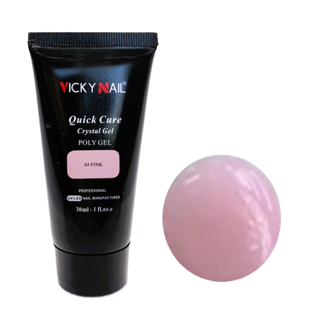 ГЕЛЬ ГІБРИД ПОЛИГЕЛЬ (РОЖЕВИЙ ) VICKY NAIL 30 мл, фото 1