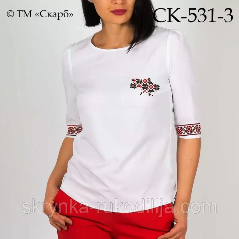 Заготовка під вишивку Сорочка жіноча СК-531-3 З Україною в серці (від Скарб)