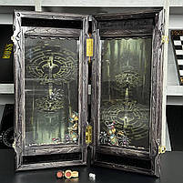 Нарди дерев'яні ручної роботи Містичний Лабіринт у поєднанні зі склом 58×28×10см, фото 2