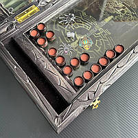 Нарди дерев'яні ручної роботи Містичний Лабіринт у поєднанні зі склом 58×28×10см, фото 9