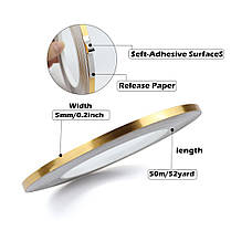 ПВХ-наклейка смуга Золота 50 м х 0,5 см для декору, фото 3