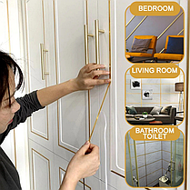 ПВХ-наклейка смуга Золота 50 м х 1 см для декору, фото 4