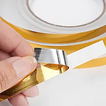 ПВХ-наклейка смуга Золота 50 м х 1 см для декору, фото 5