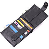 Відмінний горизонтальний гаманець для чоловіків з натуральної шкіри ST Leather 22465 Чорний, фото 4