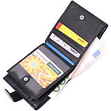 Відмінний горизонтальний гаманець для чоловіків з натуральної шкіри ST Leather 22465 Чорний, фото 5