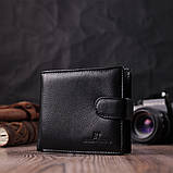 Відмінний горизонтальний гаманець для чоловіків з натуральної шкіри ST Leather 22465 Чорний, фото 7